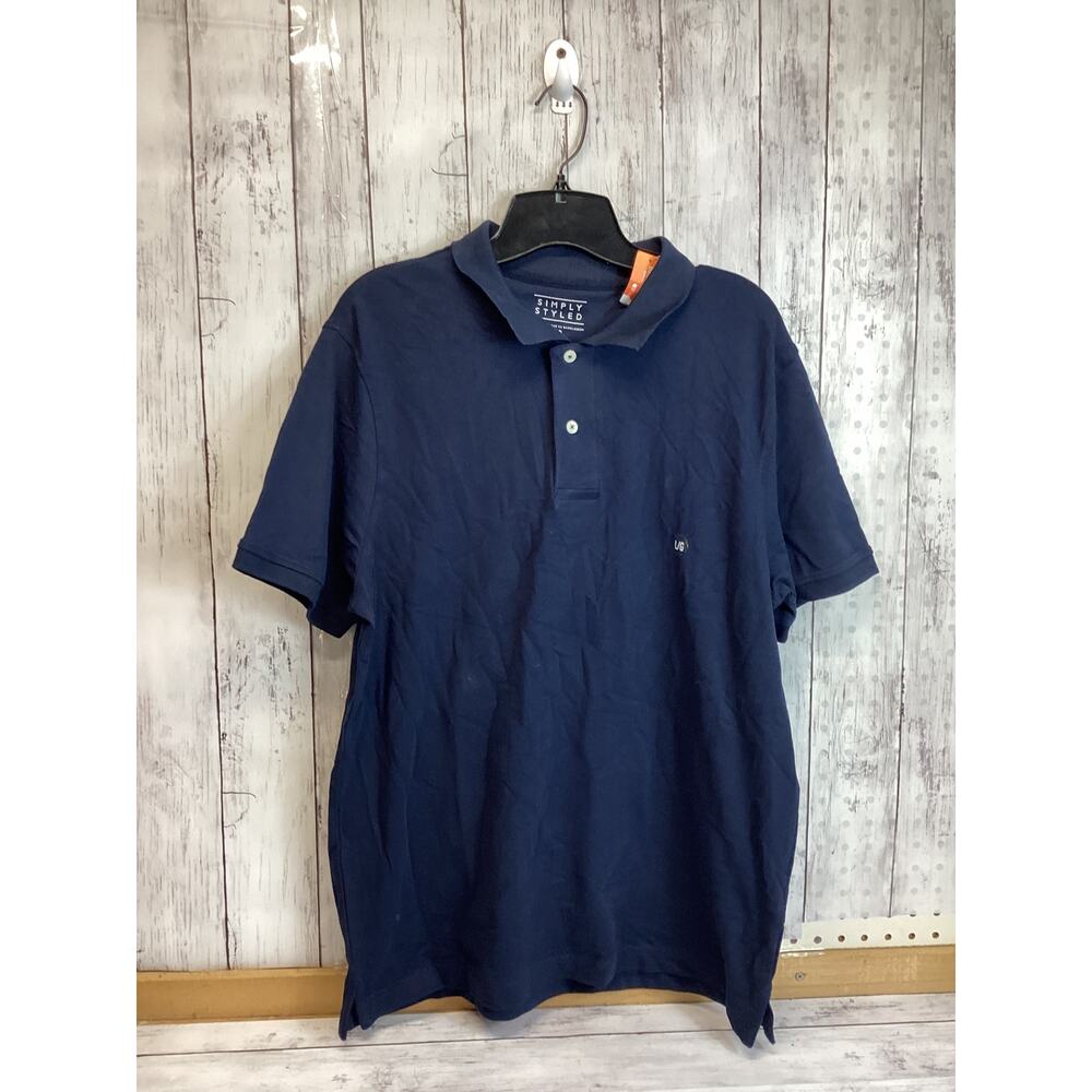 Simply Styled Mens Classic Polo Shirt Size Large Blue Short Sleeve Preppy